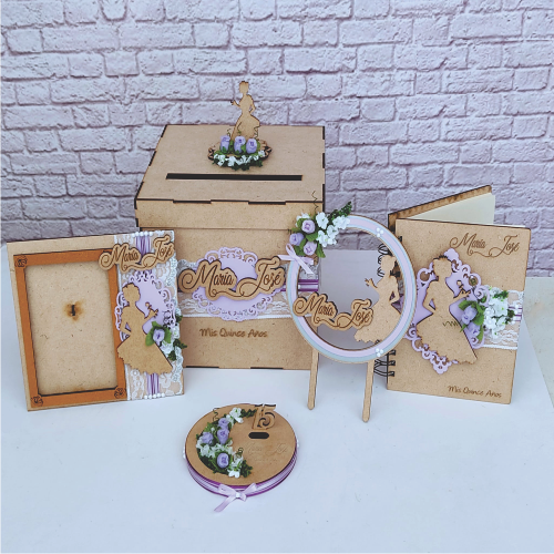 Fabrica de Cajas Souvenir de Quince Años en MDF Dulzura Artesanal. Envios nacionales